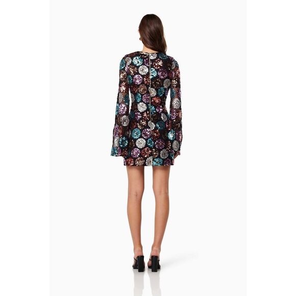 Elliatt VULNERABLE DRESS MULTI Mini Dress  cocktail party size S NWT - Picture 5 of 9